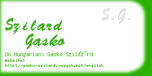 szilard gasko business card